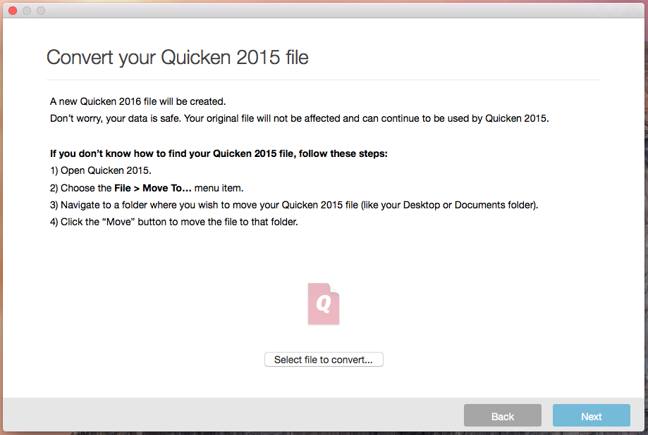 Quicken For Mac 2007 File Management